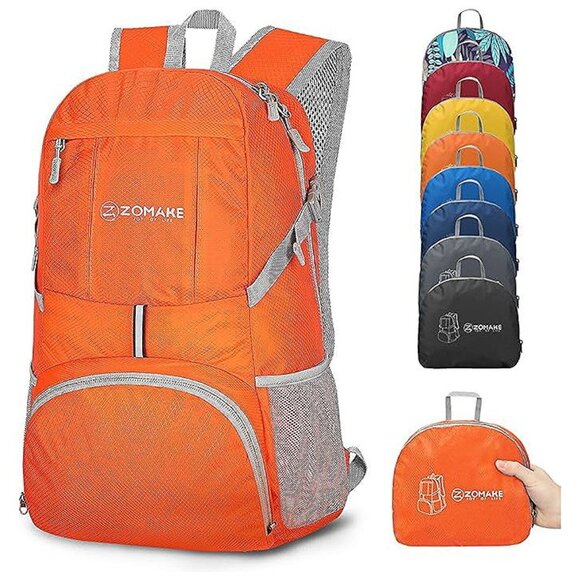 Other - Lightweight Packable Backpack 35L - Light Foldable Backpacks Orange